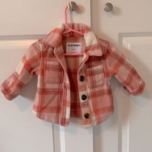 Plaid Button-Front Shacket for Baby